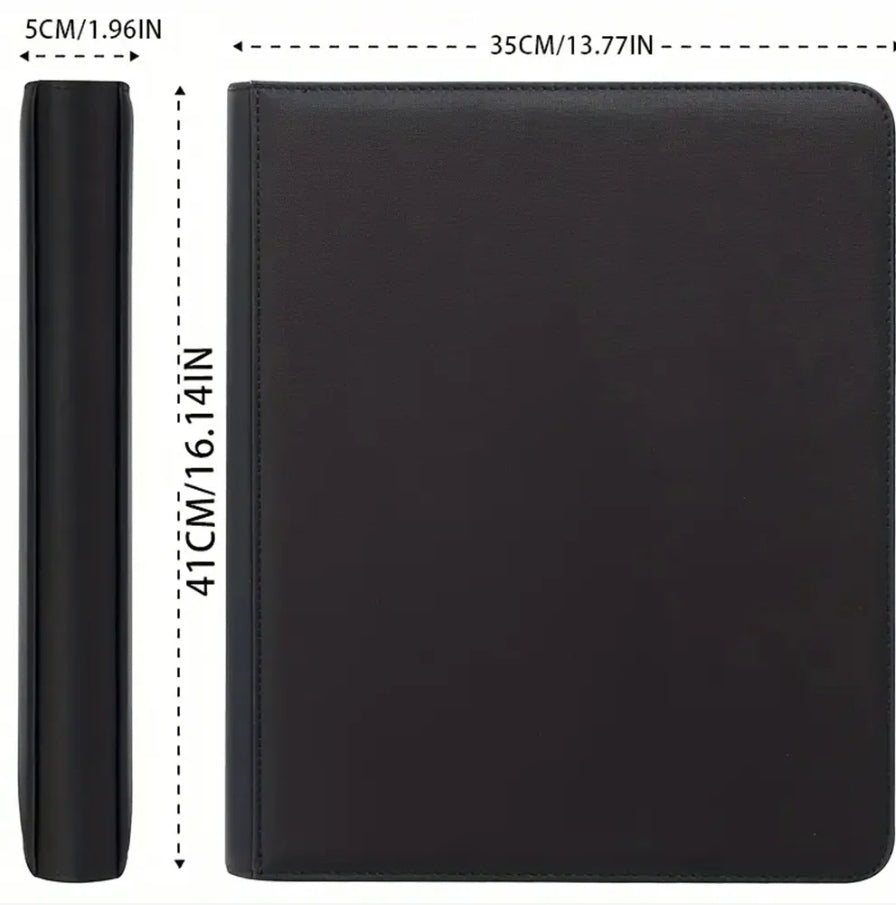 Top Loader Binder PU-Karten-Sammelordner mit 288 Fächern & 16 Seiten