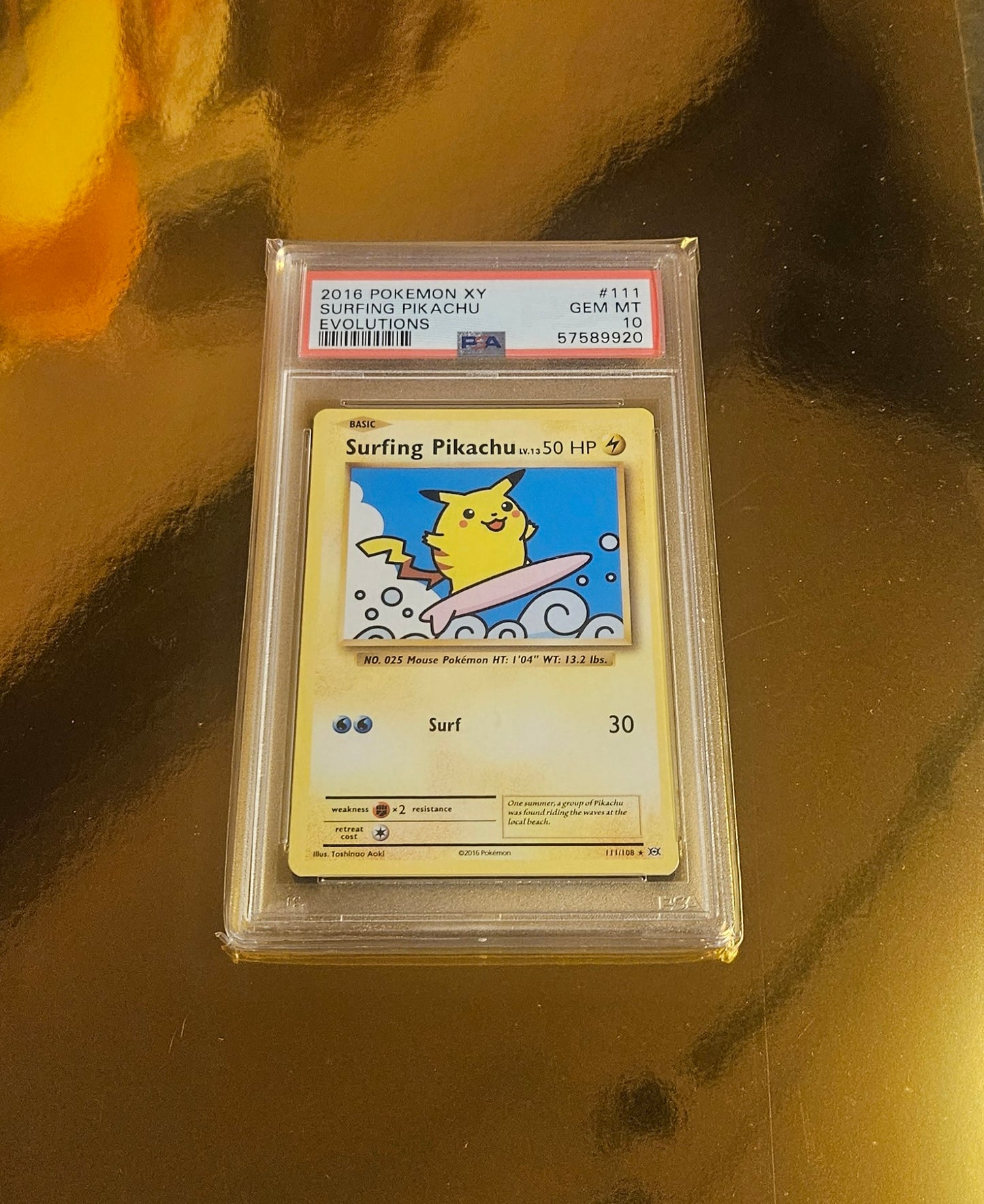 Surfing Pikachu PSA 10