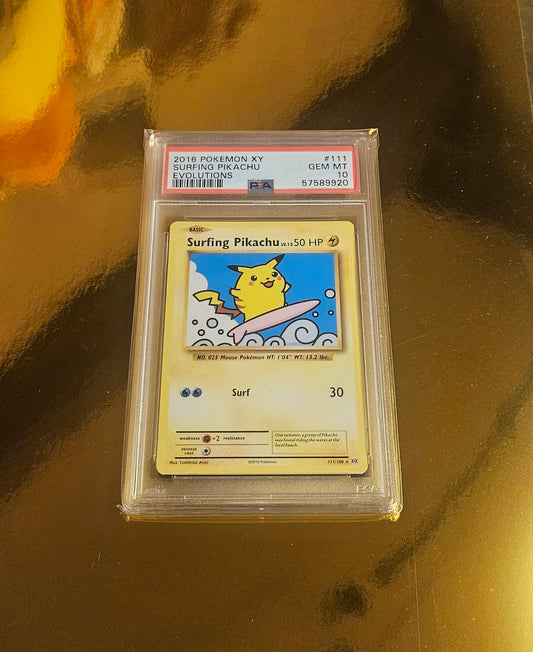 Surfing Pikachu PSA 10