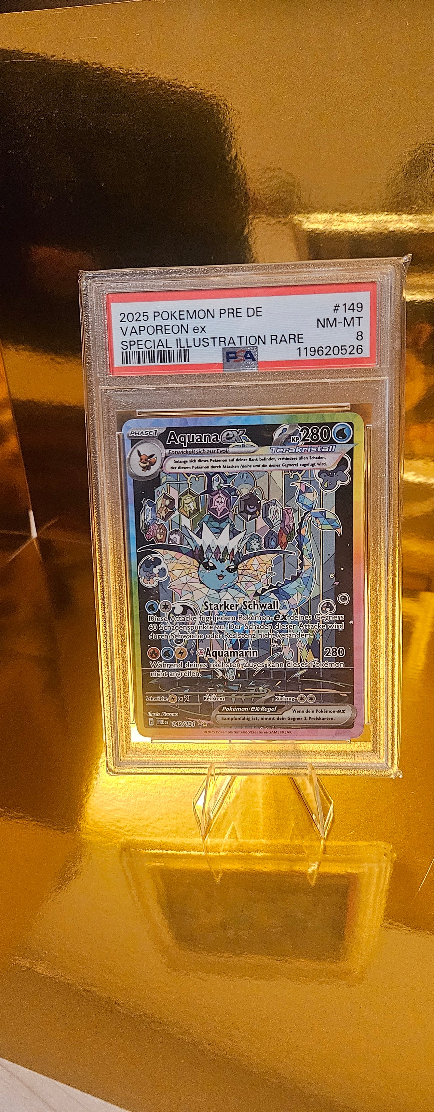 Vaporeon EX PSA 8 SIR